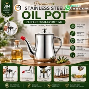 Premium Stainless Steel Oil Pot